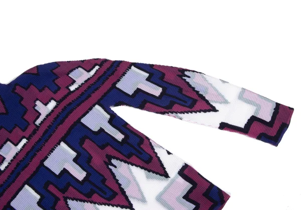 ISSEY MIYAKE me Stretch Pleats Native Style Geometric Print Top K-173736_005