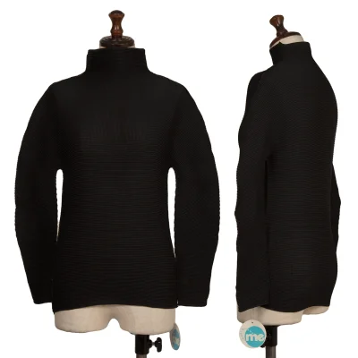 ISSEY MIYAKE me Stretch Pleated High Neck Long Sleeve Top
