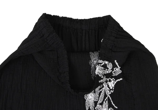 ISSEY MIYAKE me Dyed Crêpe Pleated Floral Embroidery Skirt K-173740_005