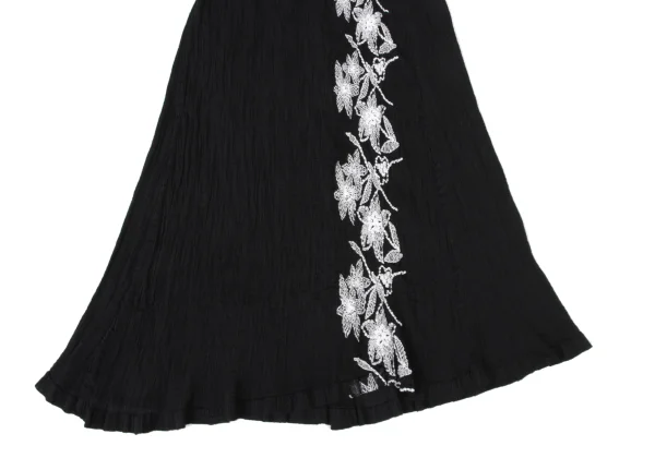 ISSEY MIYAKE me Dyed Crêpe Pleated Floral Embroidery Skirt K-173740_006