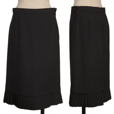 JUNYA WATANABE COMME des GARCONS Wool Poly Hem Pleats Switching Skirt