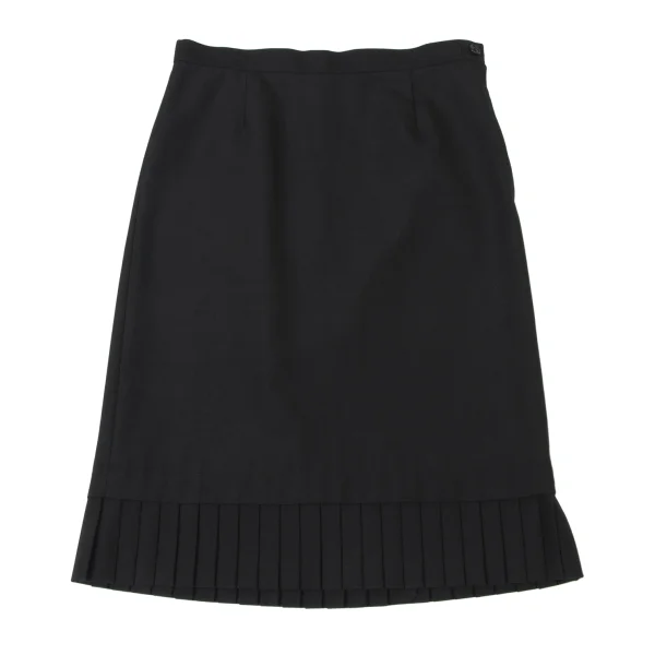JUNYA WATANABE COMME des GARCONS Wool Poly Hem Pleats Switching Skirt K-173743_002