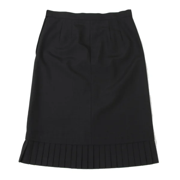 JUNYA WATANABE COMME des GARCONS Wool Poly Hem Pleats Switching Skirt K-173743_010