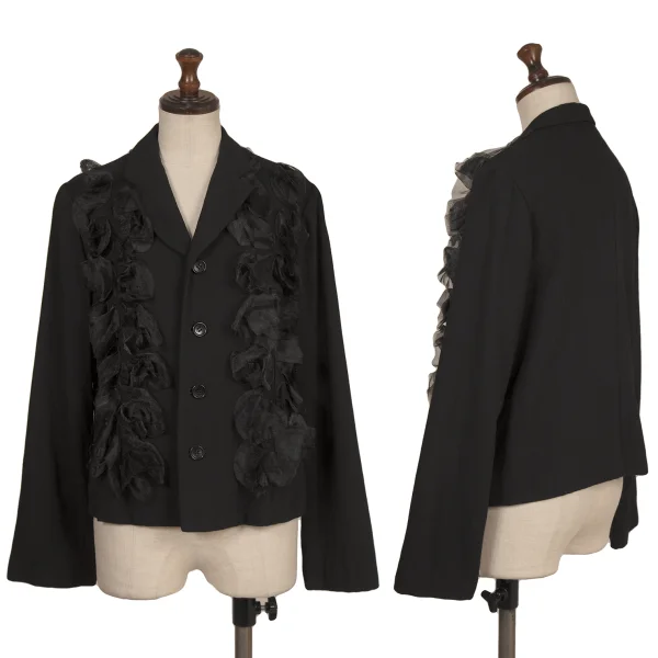 robe de chambre COMME des GARCONS Tulle Frill Design Jacket Black S-M K-173745_001