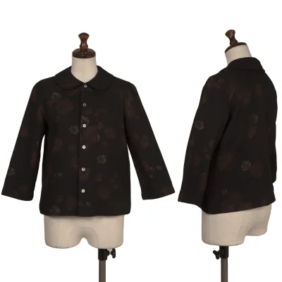 tricot COMME des GARCONS Floral Inside Print Round-collar Blouse
