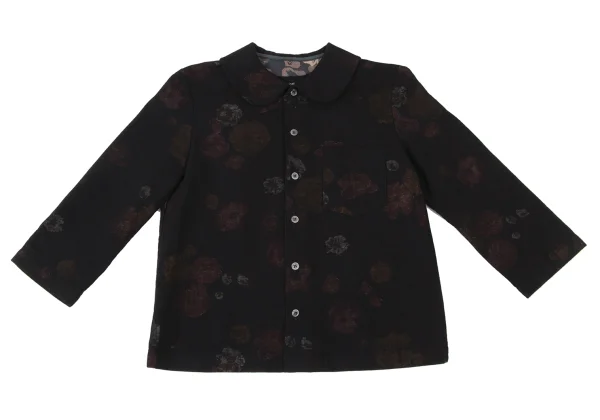 tricot COMME des GARCONS Floral Inside Print Round-collar Blouse K-173747_002