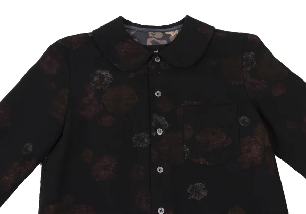 tricot COMME des GARCONS Floral Inside Print Round-collar Blouse K-173747_003