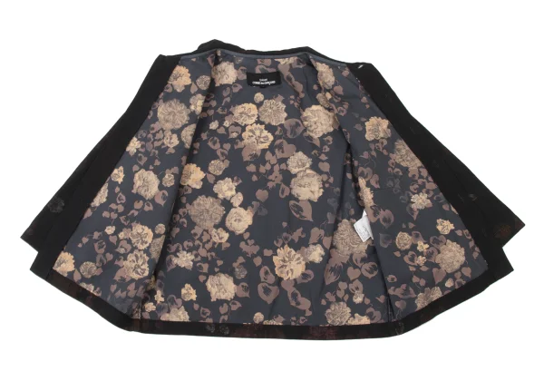 tricot COMME des GARCONS Floral Inside Print Round-collar Blouse K-173747_014