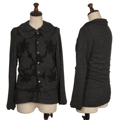 tricot COMME des GARCONS Wool Layered Design Tape Patch Knit Shirt