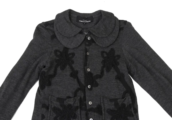 tricot COMME des GARCONS Wool Layered Design Tape Patch Knit Shirt K-173748_003