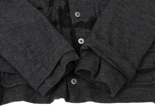 tricot COMME des GARCONS Wool Layered Design Tape Patch Knit Shirt K-173748_008