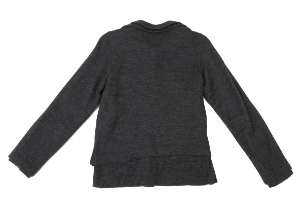 tricot COMME des GARCONS Wool Layered Design Tape Patch Knit Shirt K-173748_015