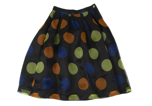 tricot COMME des GARCONS Silk Colorful Dot Print Layered Skirt K-173750_002
