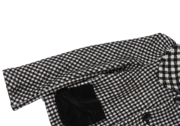 tricot COMME des GARCONS Check Weave Patch Pocket Round-collar Jacket K-173752_006