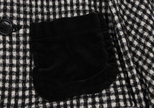 tricot COMME des GARCONS Check Weave Patch Pocket Round-collar Jacket K-173752_009