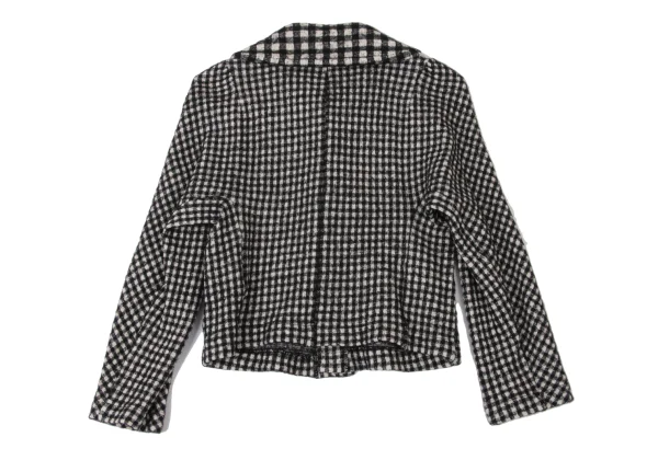 tricot COMME des GARCONS Check Weave Patch Pocket Round-collar Jacket K-173752_011