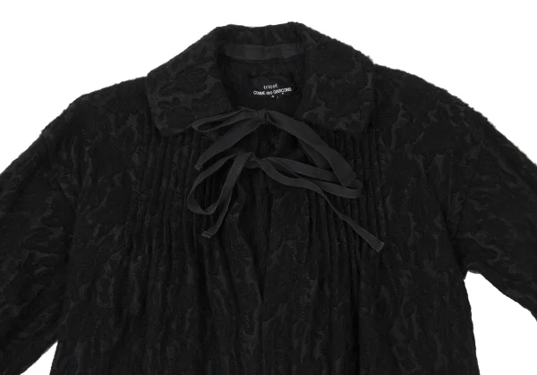 tricot COMME des GARCONS Brushed Floral Embroidery Pintuck Design Short Jacket K-173755_003