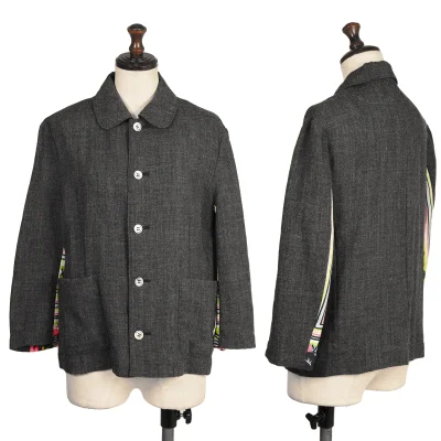 tricot COMME des GARCONS Floral Graphic Print Sleeve Switching Jacket