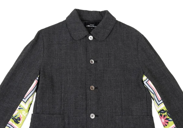 tricot COMME des GARCONS Floral Graphic Print Sleeve Switching Jacket K-173756_003