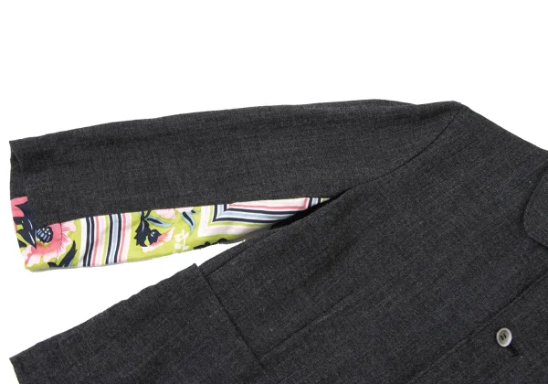 tricot COMME des GARCONS Floral Graphic Print Sleeve Switching Jacket K-173756_006