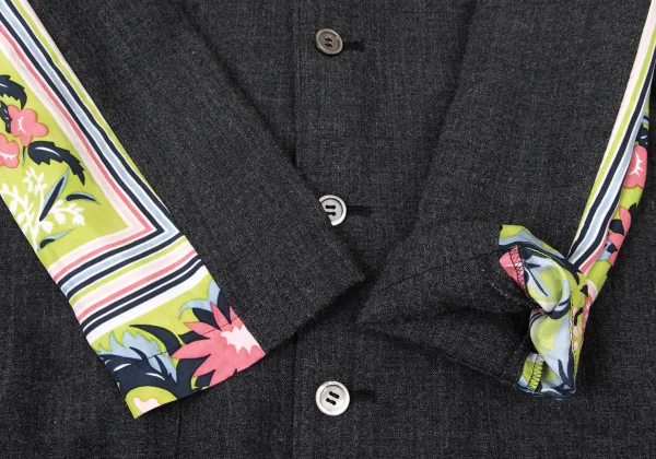 tricot COMME des GARCONS Floral Graphic Print Sleeve Switching Jacket K-173756_007