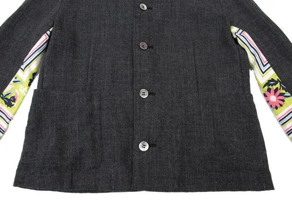 tricot COMME des GARCONS Floral Graphic Print Sleeve Switching Jacket K-173756_008