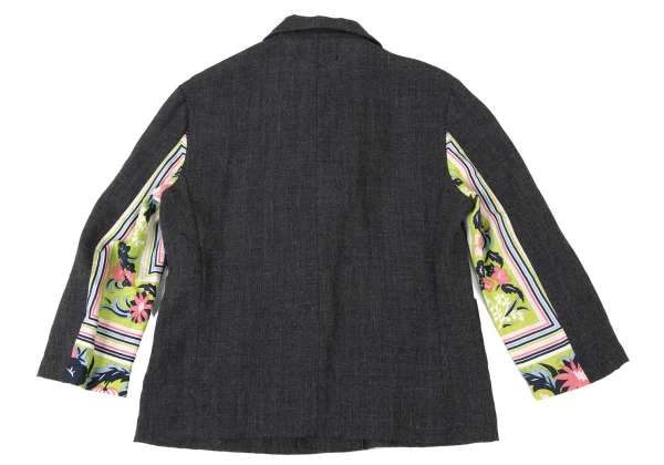 tricot COMME des GARCONS Floral Graphic Print Sleeve Switching Jacket K-173756_011