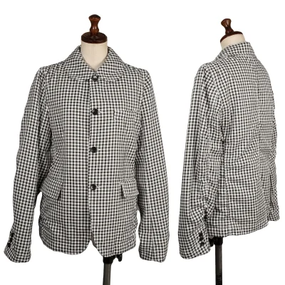 BLACK COMME des GARCONS Check Poly Puckered Jacket