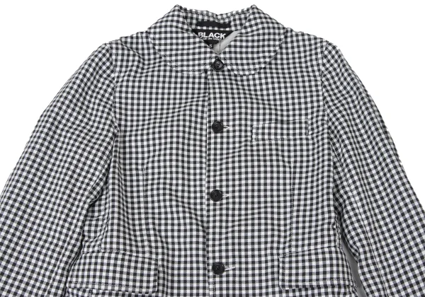 BLACK COMME des GARCONS Check Poly Puckered Jacket K-173757_003