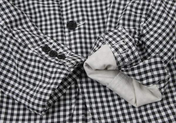 BLACK COMME des GARCONS Check Poly Puckered Jacket K-173757_008