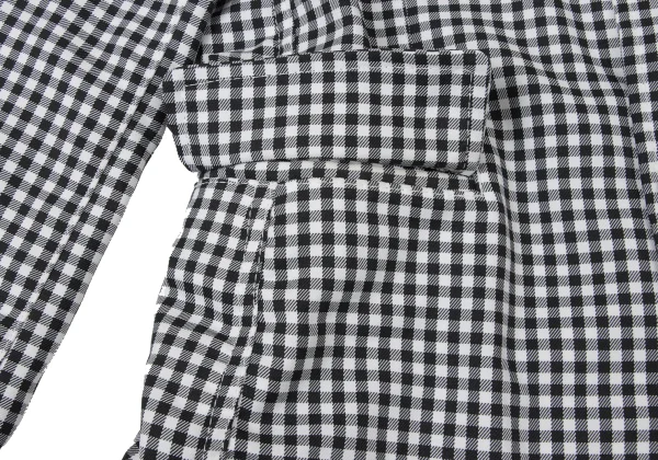 BLACK COMME des GARCONS Check Poly Puckered Jacket K-173757_010