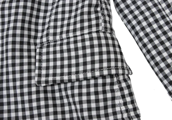 BLACK COMME des GARCONS Check Poly Puckered Jacket K-173757_012