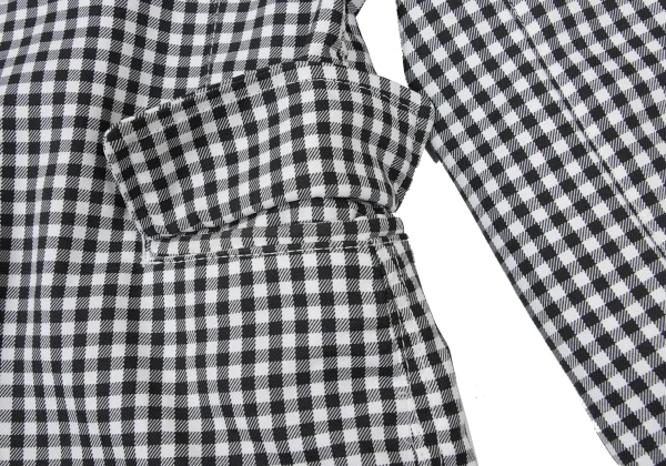 BLACK COMME des GARCONS Check Poly Puckered Jacket K-173757_013