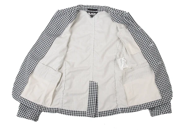 BLACK COMME des GARCONS Check Poly Puckered Jacket K-173757_015