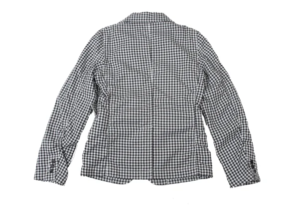 BLACK COMME des GARCONS Check Poly Puckered Jacket K-173757_016