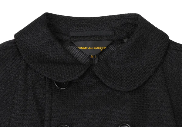 COMME des GARCONS Nylon Round Collar Asymmetry Double Short Jacket K-173758_004