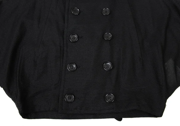 COMME des GARCONS Nylon Round Collar Asymmetry Double Short Jacket K-173758_006