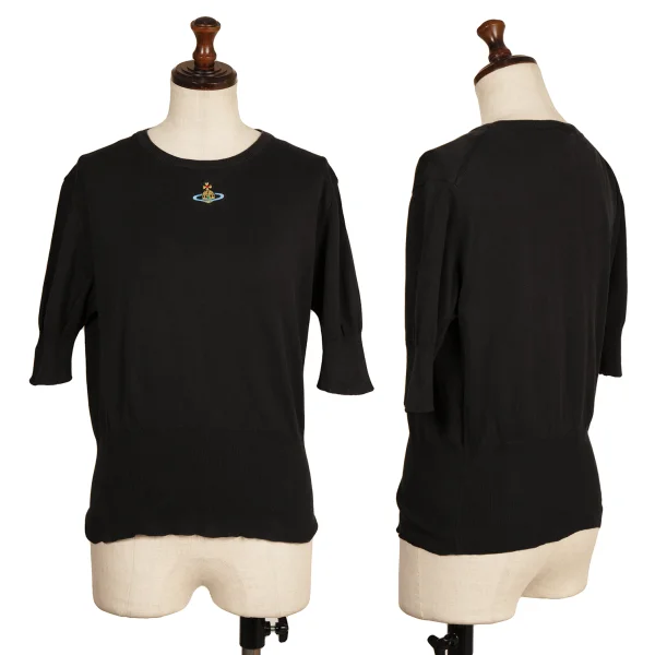 Vivienne Westwood Red Label Cotton Orb Embroidery Knit Top Black M K-173759_001