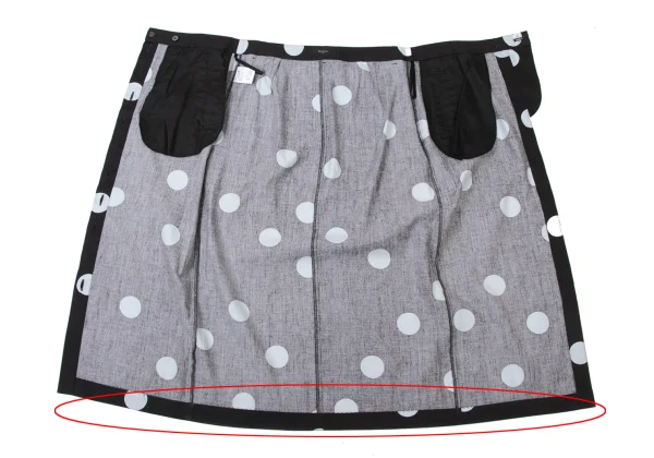 Paul Smith BLACK Doto Printed Button Wrap Skirt K-173762_010