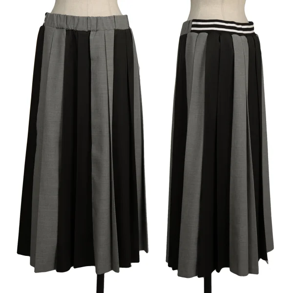 FRAPBOIS Poly Switching Pleats Skirt Black 1 K-173763_001