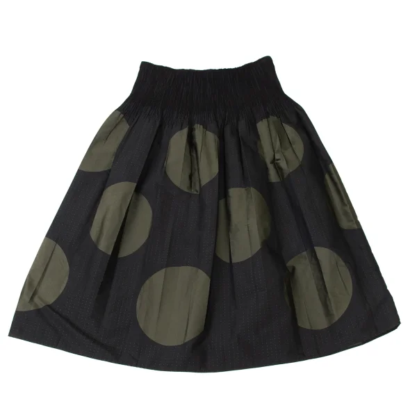 HIROKO BIS Poly Blend Dot Jacquard Pleats Skirt K-173764_002