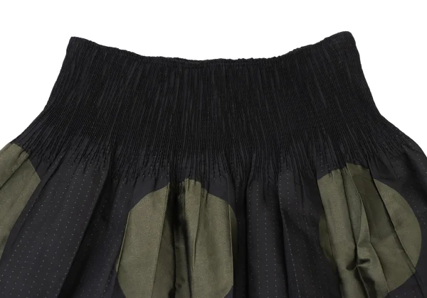 HIROKO BIS Poly Blend Dot Jacquard Pleats Skirt K-173764_004