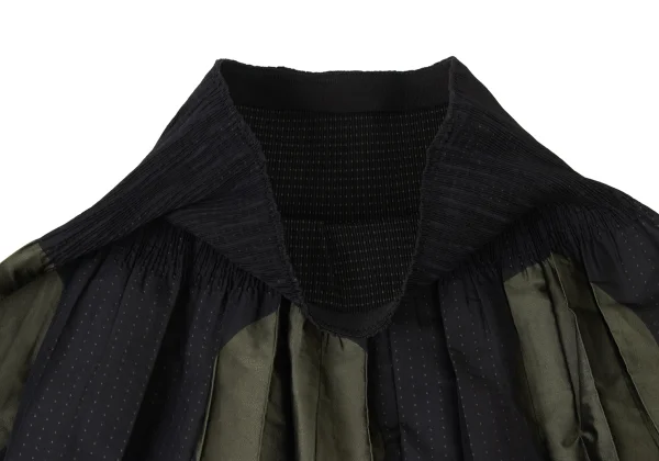 HIROKO BIS Poly Blend Dot Jacquard Pleats Skirt K-173764_005