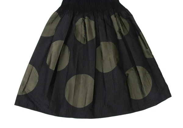 HIROKO BIS Poly Blend Dot Jacquard Pleats Skirt K-173764_006