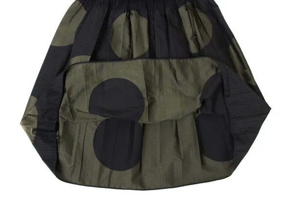 HIROKO BIS Poly Blend Dot Jacquard Pleats Skirt K-173764_007
