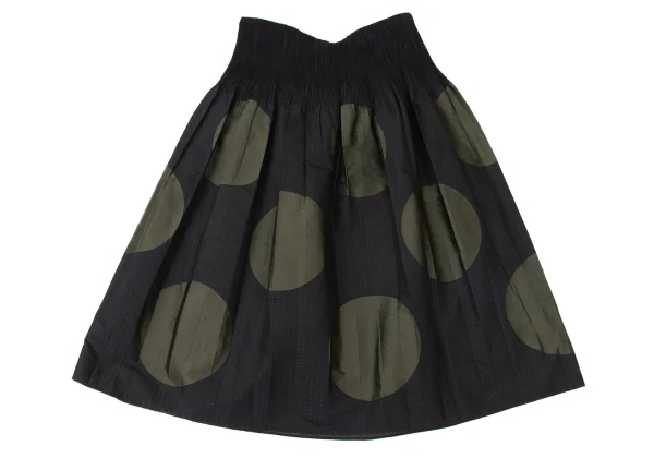 HIROKO BIS Poly Blend Dot Jacquard Pleats Skirt K-173764_008