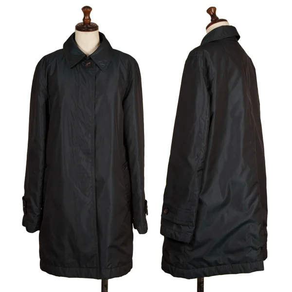 Aquascutum Poly Paded Iridescent Coat Dark Green S-M K-173769_001