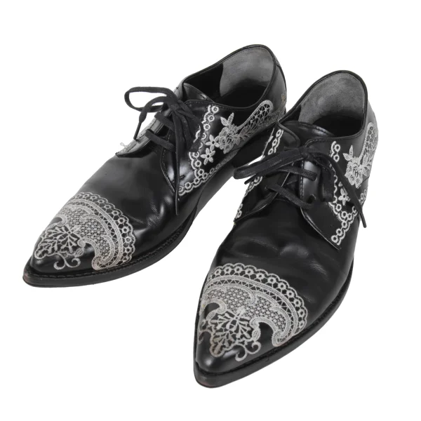 JUNYA WATANABE COMME des GARCONS Lace Embroidery Shoes Black SS (US About 5.5) K-173779_001