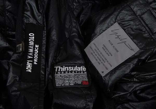Yohji Yamamoto POUR HOMME Thinsulate Nylon Quilted Mods Coat K-173785_020