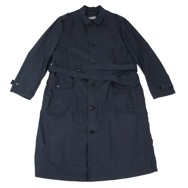 Papas Cotton Poly Check Lined Coat Navy 48M K-173793_001